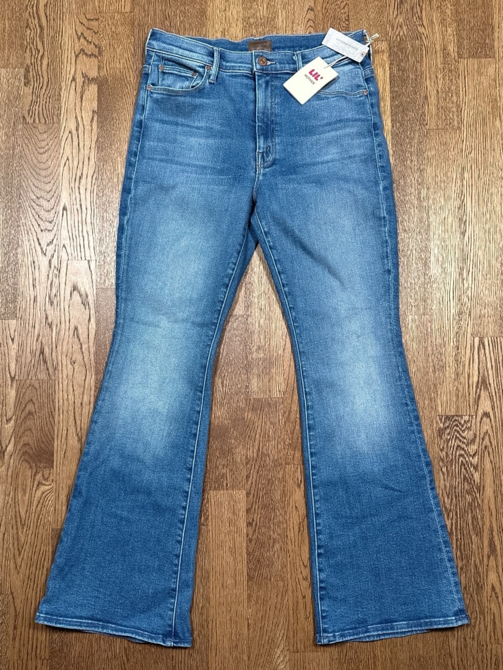 MOTHER Blue Flare Jeans Wide Leg
